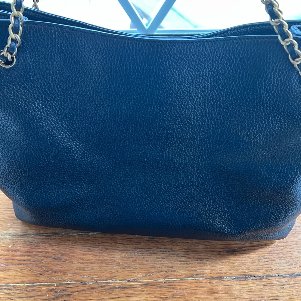 Tory Burch Black Shoulder Bag Pebbled Leather - Picture 2 of 15